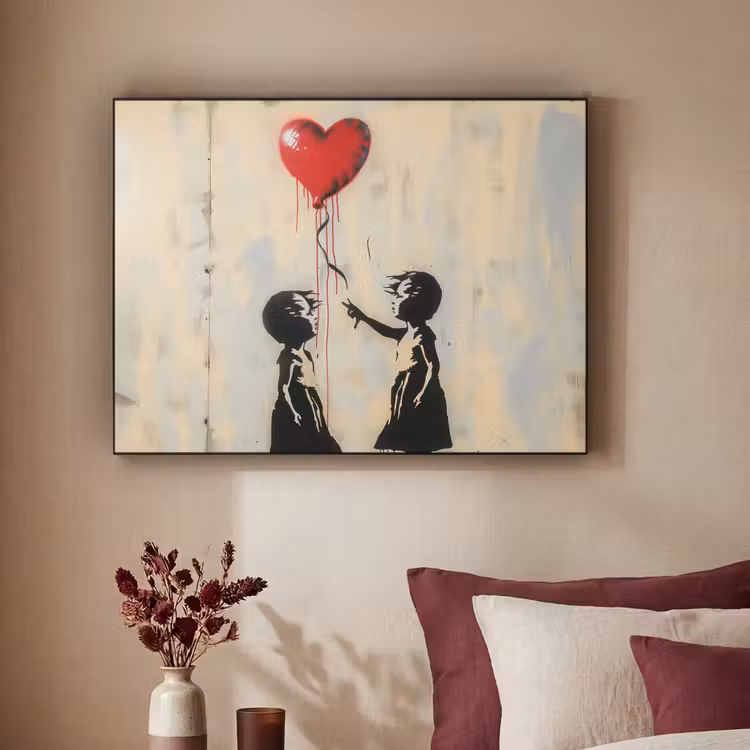 Art Frame - Street art - Banksy - Ballon - Graffiti - Hart — 3