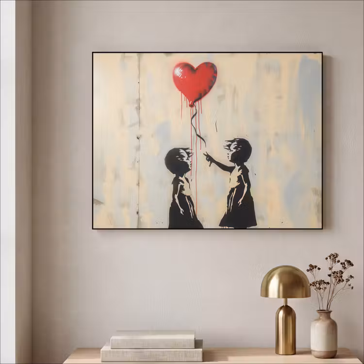 Art Frame - Street art - Banksy - Ballon - Graffiti - Hart — 5