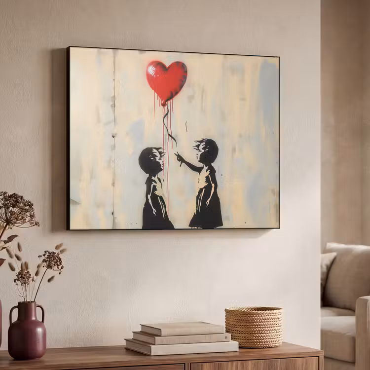 Art Frame - Street art - Banksy - Ballon - Graffiti - Hart — 7