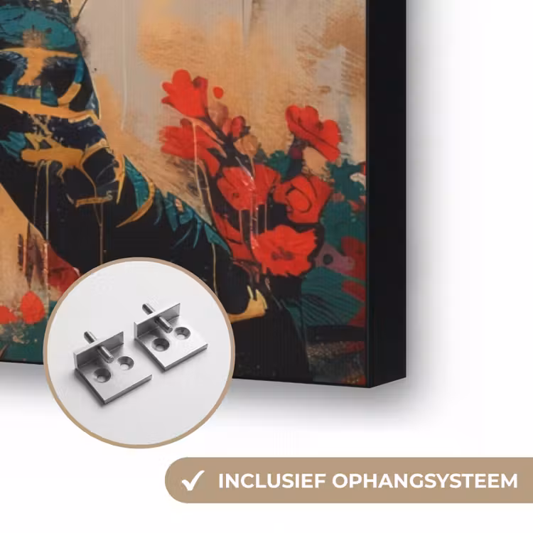 Art Frame - Street art - Man - Bloemen - Graffiti - Banksy Style — 6
