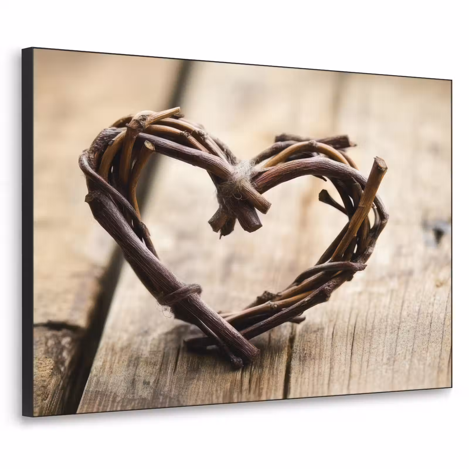 Art Frame - Hart - Hout - Natuur - Takken - Bruin — 1