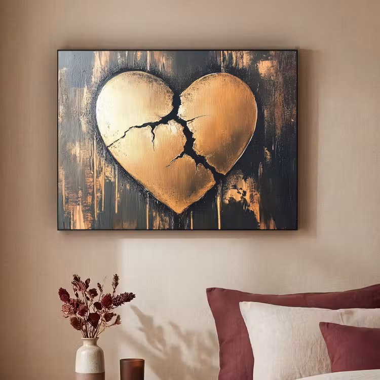Art Frame - Gebroken hart - Goud - Houtlook - Liefde — 3