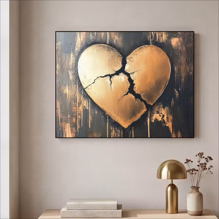 Art Frame - Gebroken hart - Goud - Houtlook - Liefde — 5