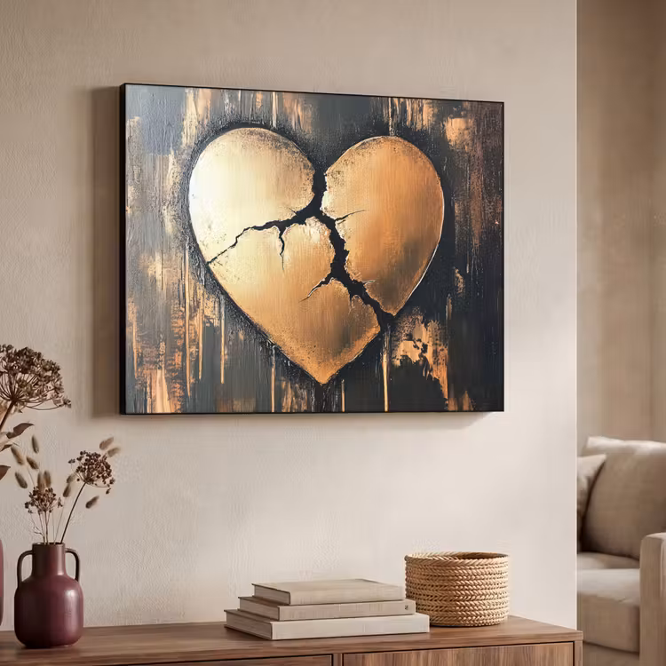 Art Frame - Gebroken hart - Goud - Houtlook - Liefde — 7