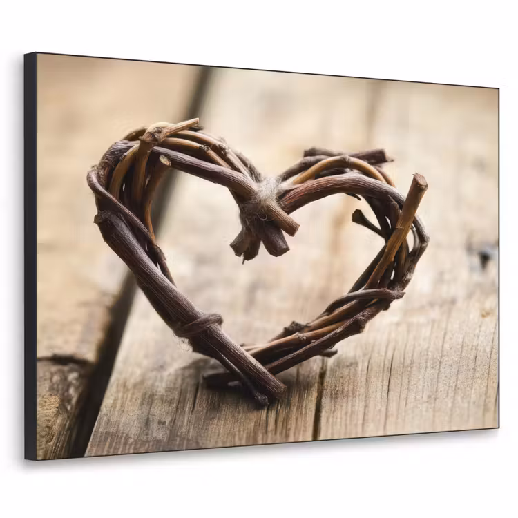 Art Frame - Hart - Hout - Natuur - Takken - Bruin — 1
