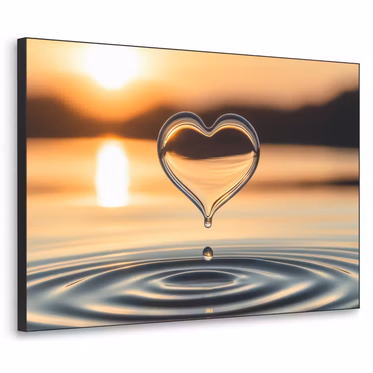 Art Frame - Hart - Water - Zonsondergang - Natuur - Zen — 1