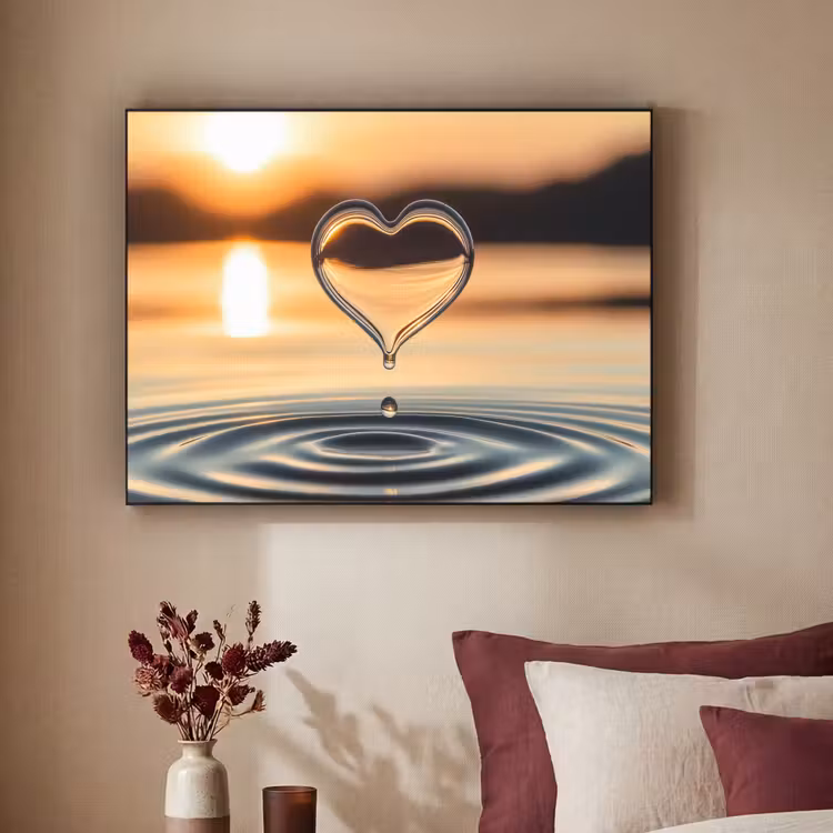 Art Frame - Hart - Water - Zonsondergang - Natuur - Zen — 3