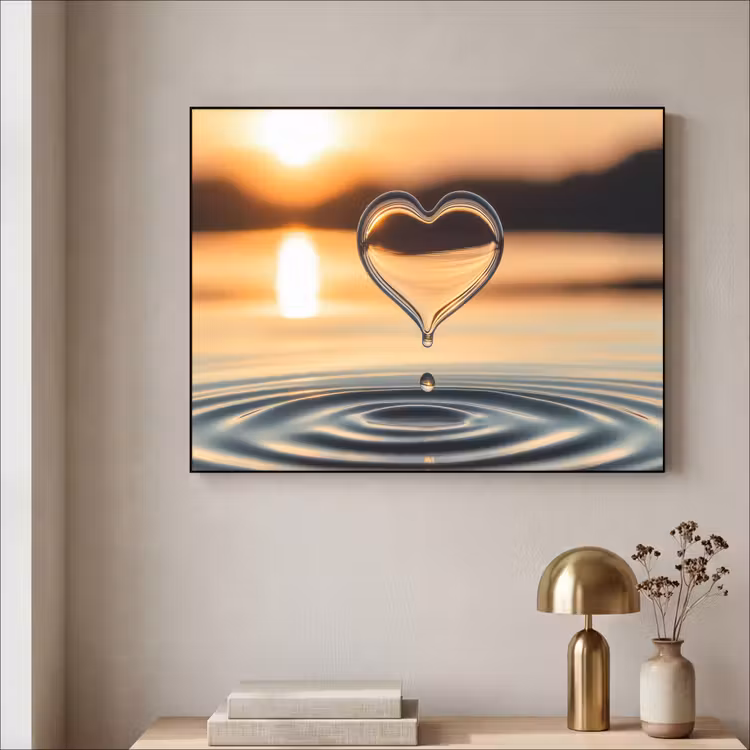Art Frame - Hart - Water - Zonsondergang - Natuur - Zen — 5