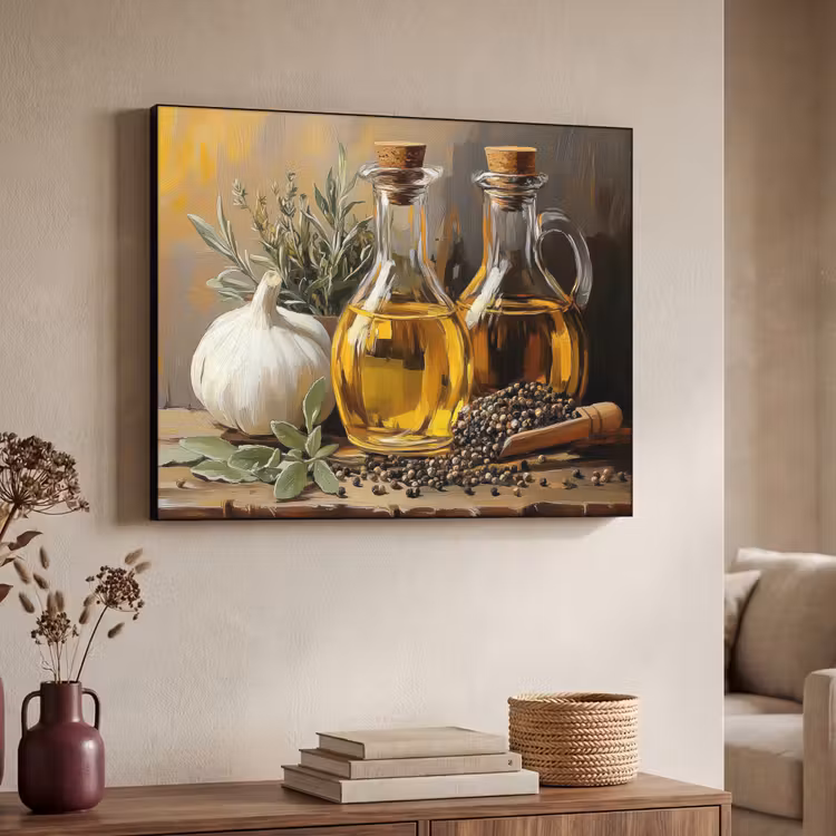 Art Frame - Stilleven - Olijfolie - Knoflook - Kruiden — 7