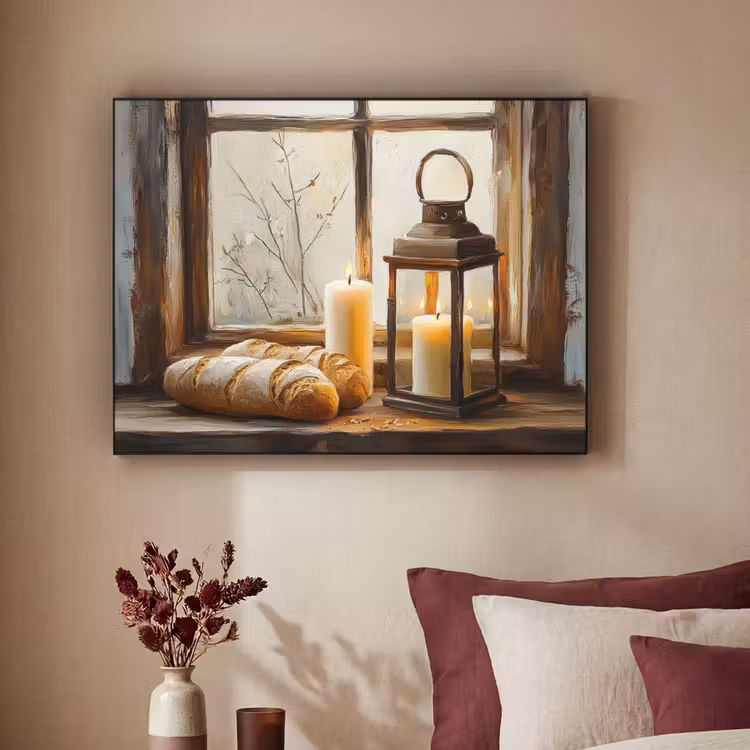 Art Frame - Stilleven - Rustiek - Kaarsen - Broden - Raam — 3