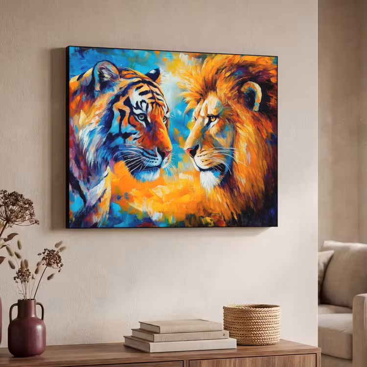 Art Frame - Dieren - Kunst - Leeuw - Tijger — 7