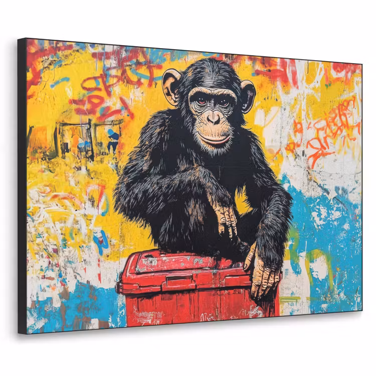 Art Frame - Graffiti - Aap - Street art - Dieren — 1