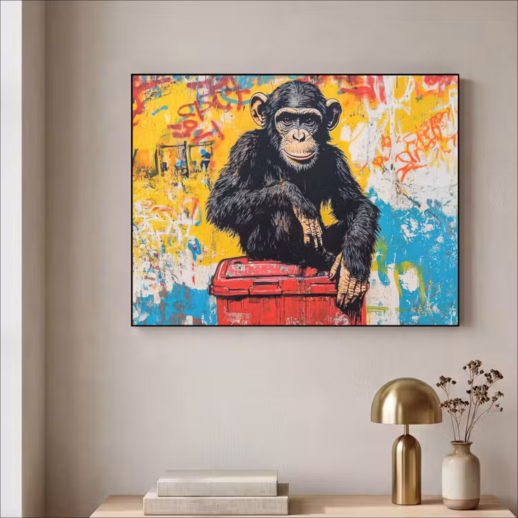 Art Frame - Graffiti - Aap - Street art - Dieren — 5