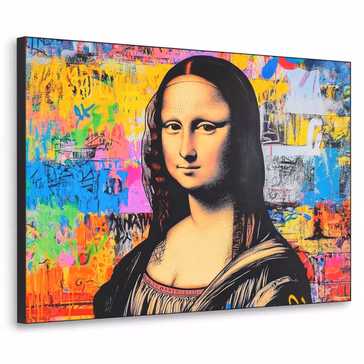 Art Frame - Graffiti - Neon - Mona Lisa - Kunst - Da Vinci — 1