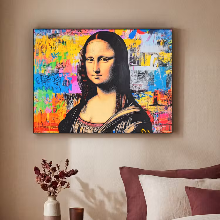 Art Frame - Graffiti - Neon - Mona Lisa - Kunst - Da Vinci — 3
