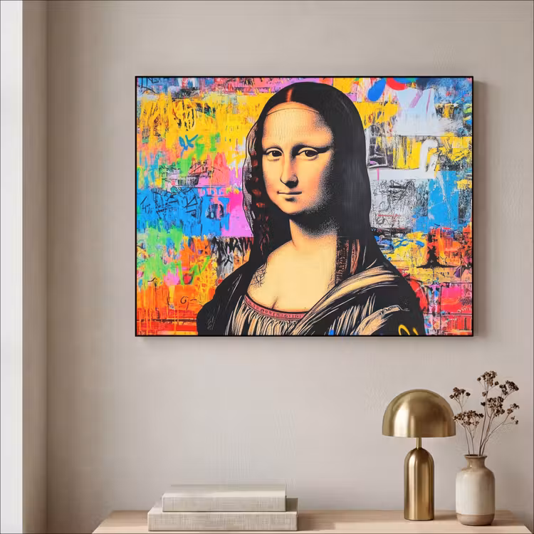 Art Frame - Graffiti - Neon - Mona Lisa - Kunst - Da Vinci — 5