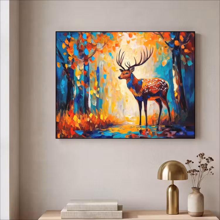 Art Frame - Hert - Bosdieren - Natuur - Kunst — 5
