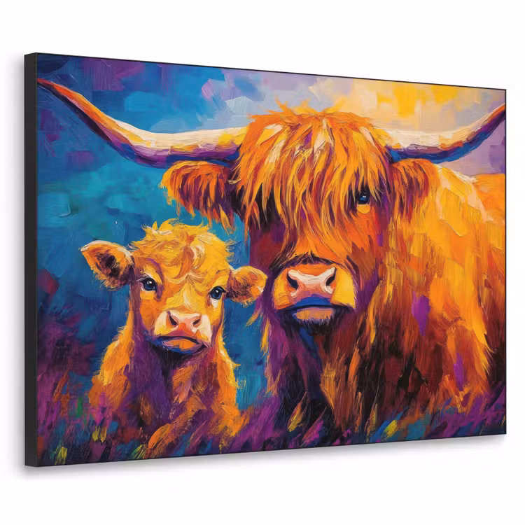 Art Frame - Schotse hooglander - Koeien - Dieren - Kunst — 1