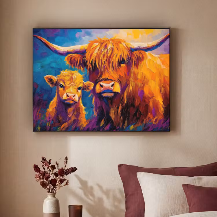 Art Frame - Schotse hooglander - Koeien - Dieren - Kunst — 3