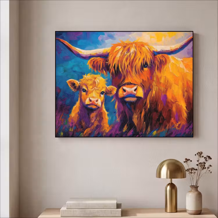 Art Frame - Schotse hooglander - Koeien - Dieren - Kunst — 5