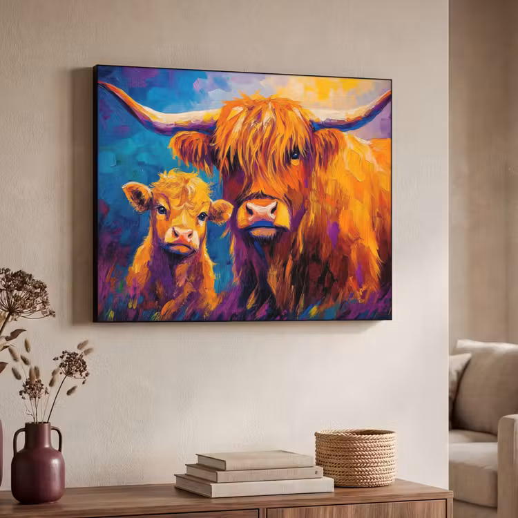 Art Frame - Schotse hooglander - Koeien - Dieren - Kunst — 7