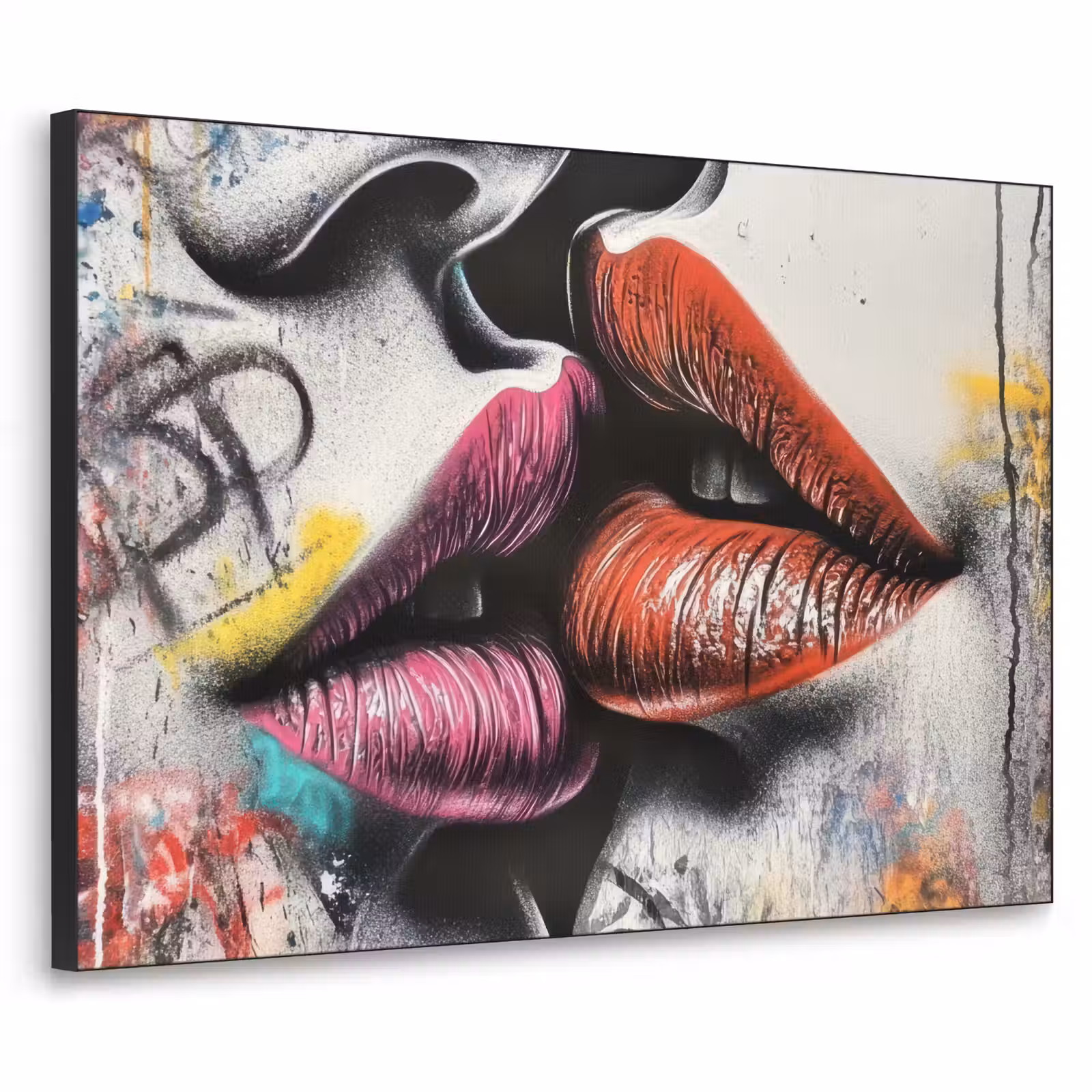 Art Frame - Street art - Lippen - Kus - Graffiti — 1