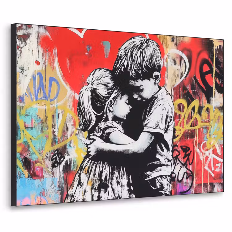 Art Frame - Graffiti - Zwart wit - Street art — 1