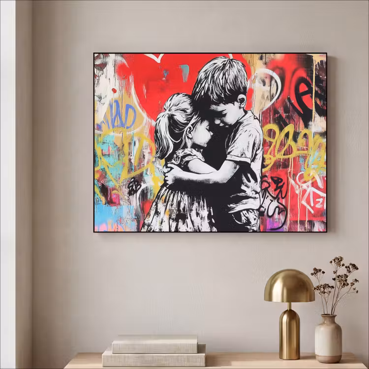 Art Frame - Graffiti - Zwart wit - Street art — 5