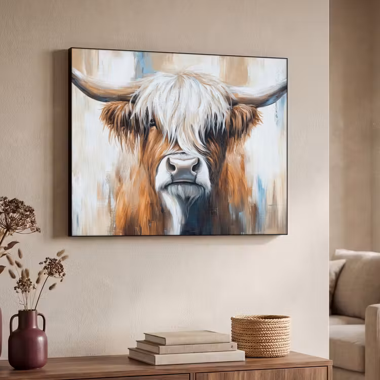 Art Frame - Schotse hooglander - Street art - Vintage - Koe - Dieren — 7