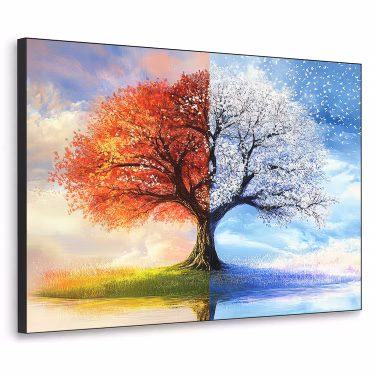 Art Frame - Seizoenen - Kunst - Boom - Winter - Herfst — 1