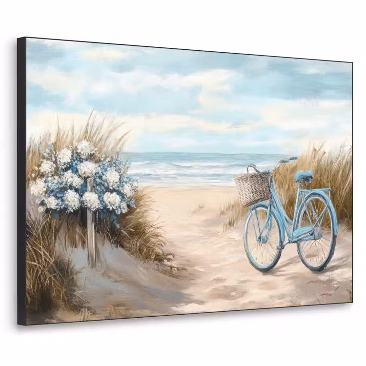 Art Frame - Strand - Zee - Fiets - Vintage - Bloemen — 1
