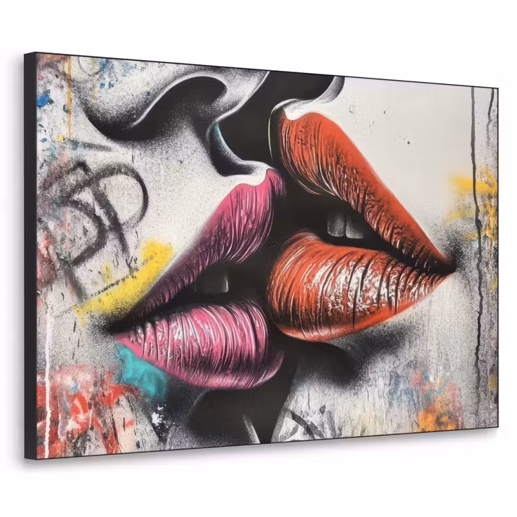Art Frame - Street art - Lippen - Kus - Graffiti — 1