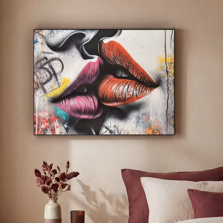 Art Frame - Street art - Lippen - Kus - Graffiti — 3