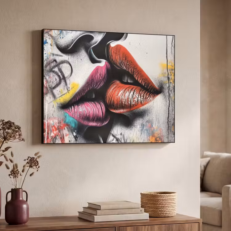 Art Frame - Street art - Lippen - Kus - Graffiti — 7