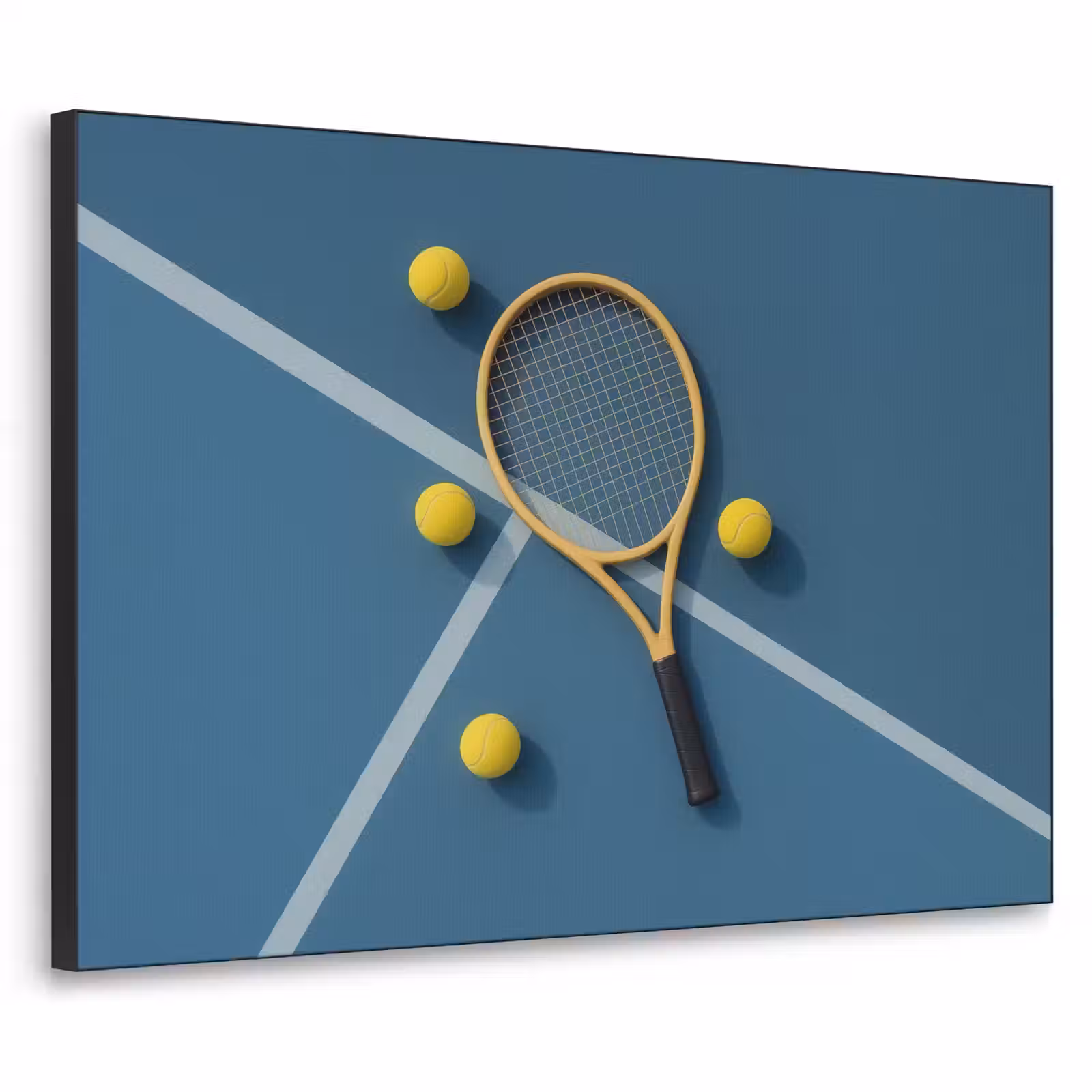 Art Frame - Tennisracket - Bal - Blauw - Veld — 1