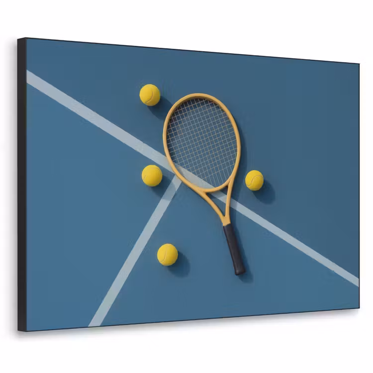 Art Frame - Tennisracket - Bal - Blauw - Veld — 1