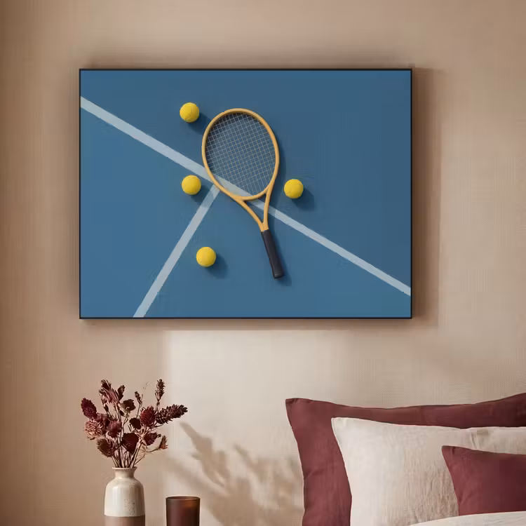 Art Frame - Tennisracket - Bal - Blauw - Veld — 3
