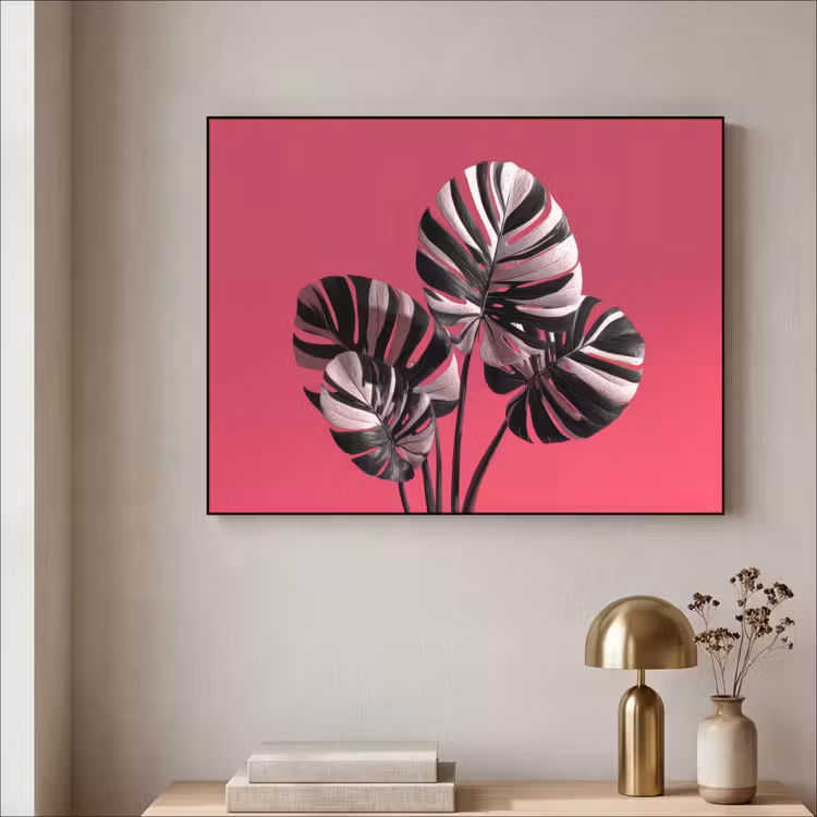 Art Frame - Bladeren - Rond - Roze — 5