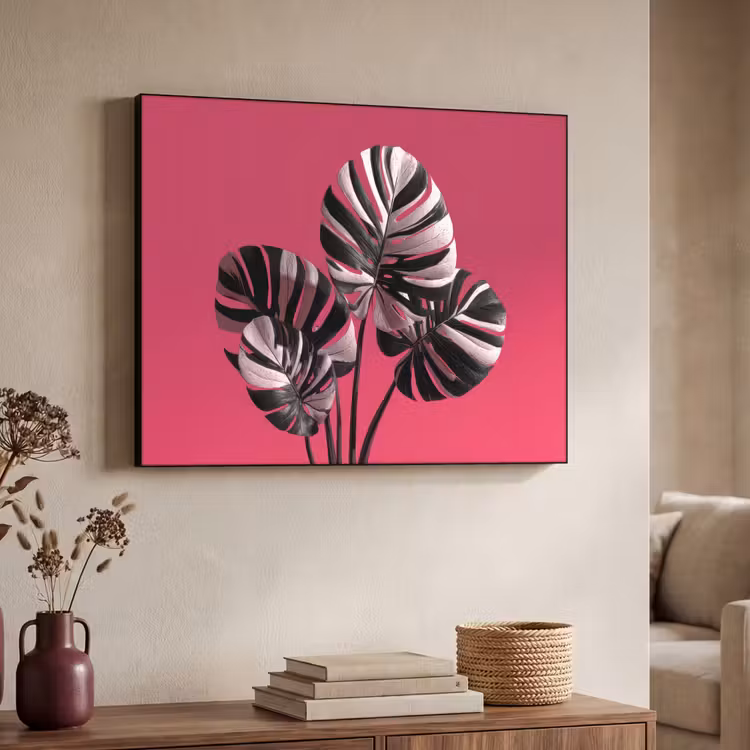 Art Frame - Bladeren - Rond - Roze — 7