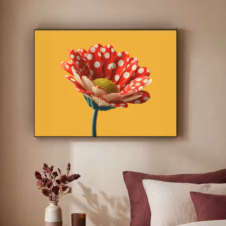 Art Frame - Bloem - Rood - Stippen — 3