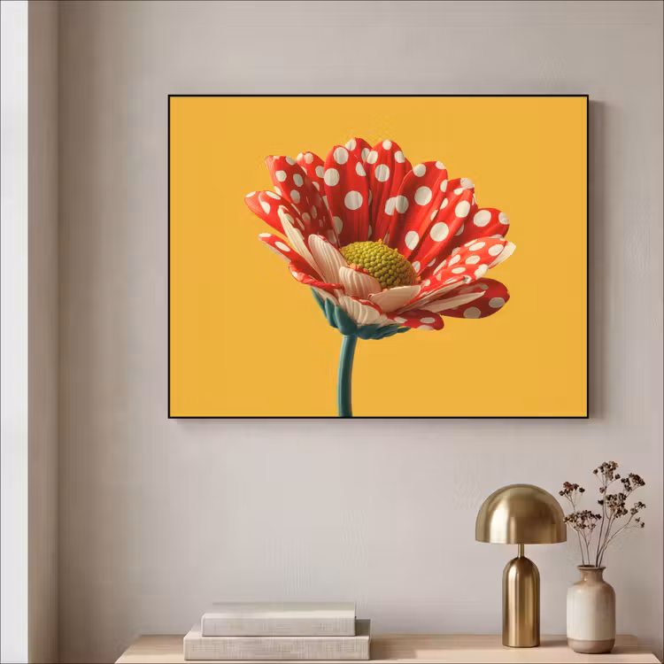 Art Frame - Bloem - Rood - Stippen — 5