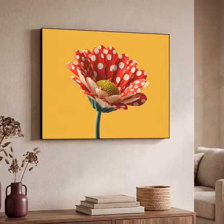 Art Frame - Bloem - Rood - Stippen — 7