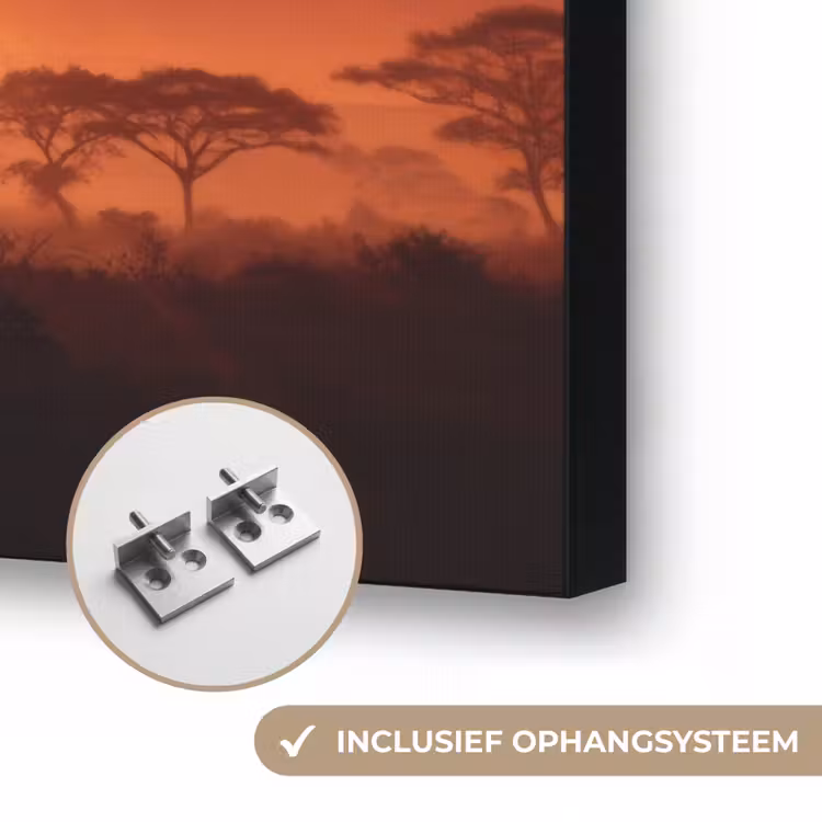 Art Frame - Savanne - Olifanten - Zonsondergang — 6