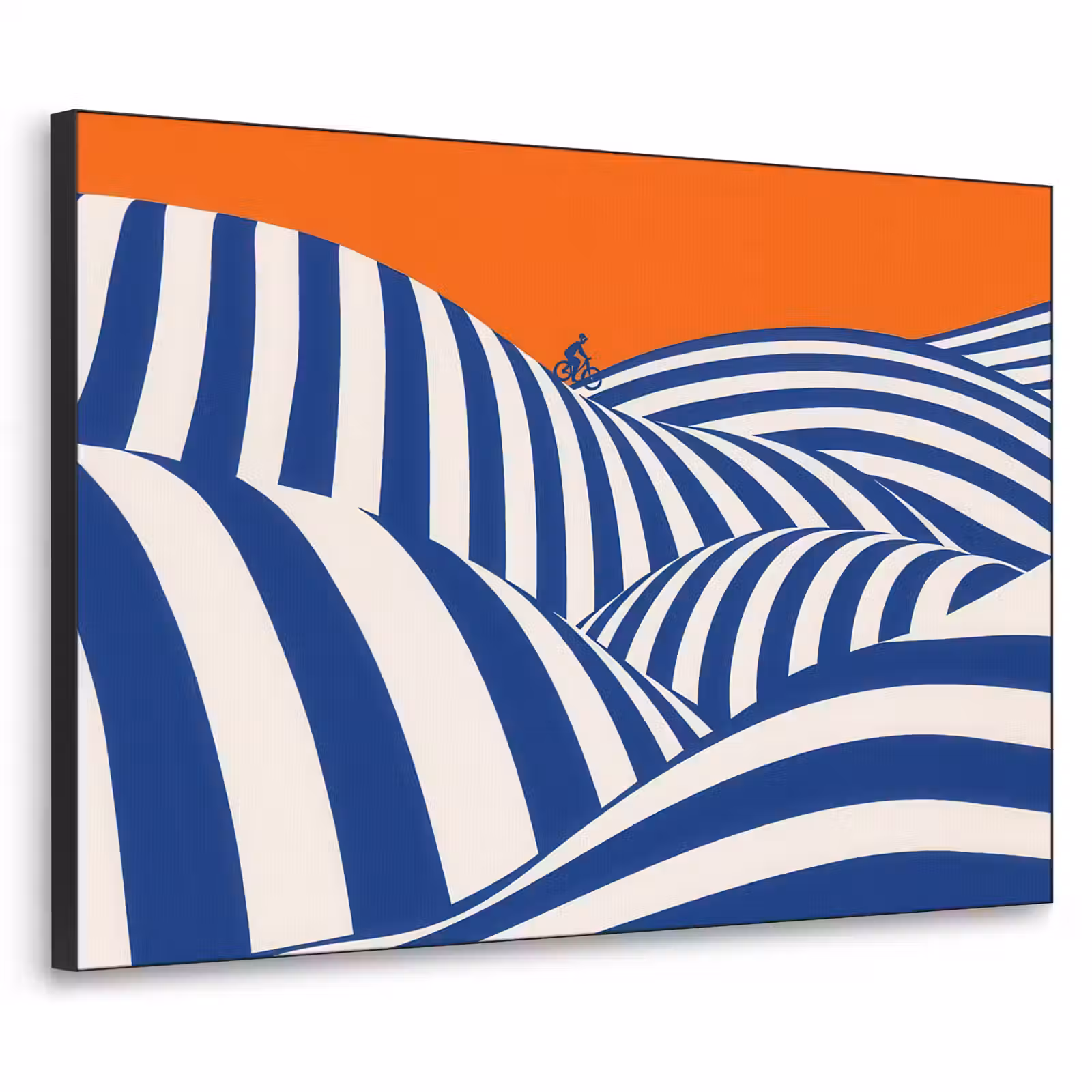 Art Frame - Fietser - Heuvels - Strepen - Blauw — 1