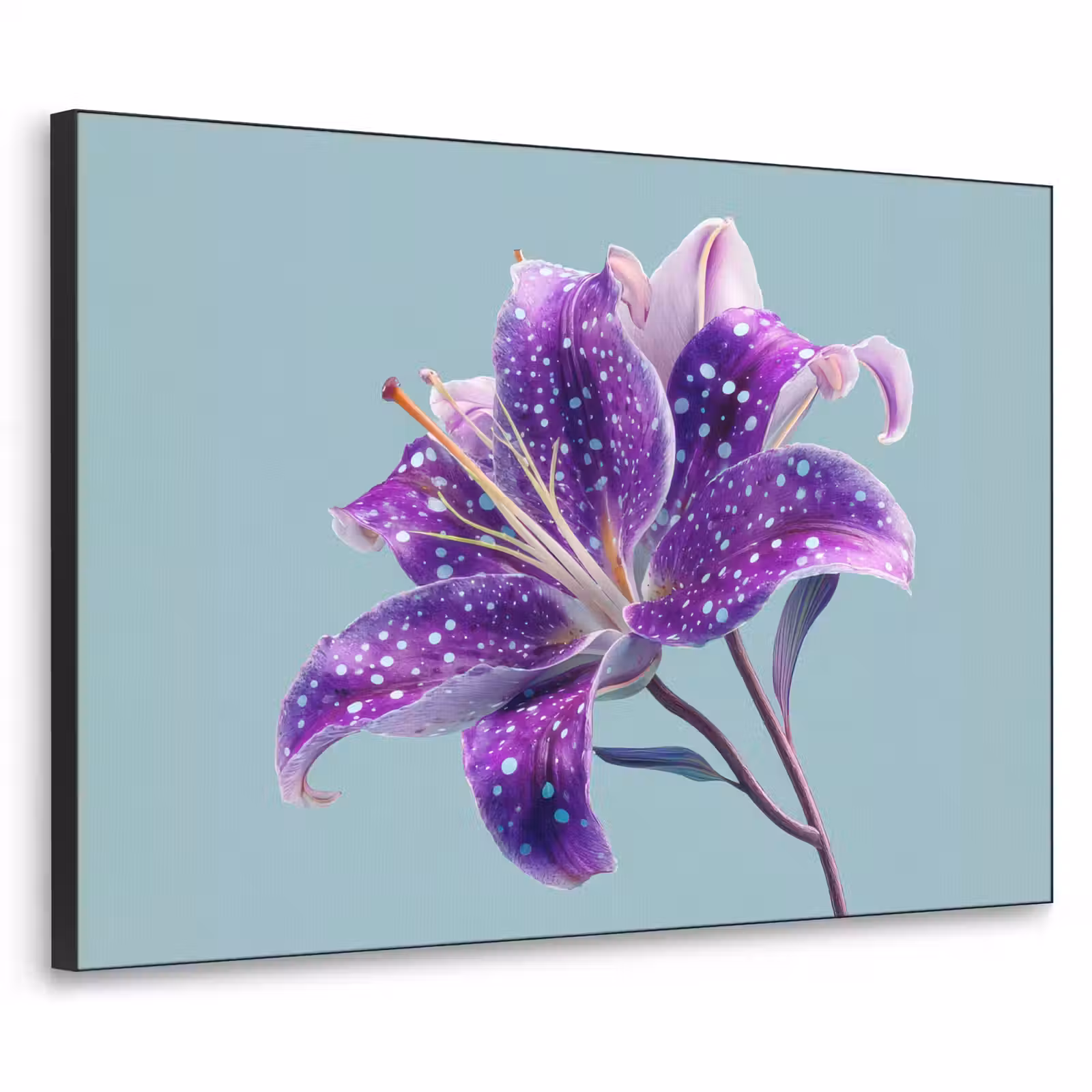 Art Frame - Lelie - Bloem - Paars - Stippen — 1