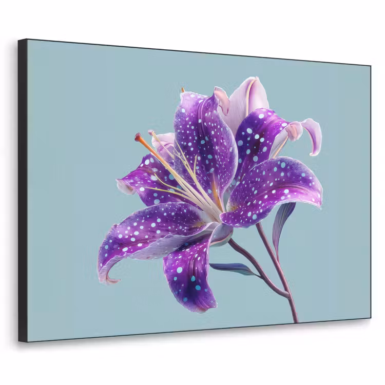 Art Frame - Lelie - Bloem - Paars - Stippen — 1