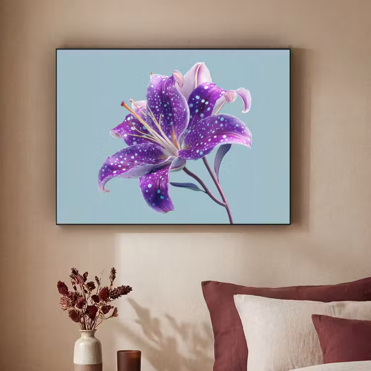 Art Frame - Lelie - Bloem - Paars - Stippen — 3