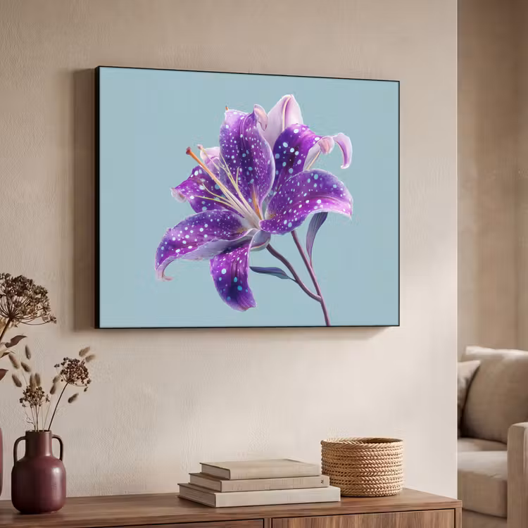 Art Frame - Lelie - Bloem - Paars - Stippen — 7
