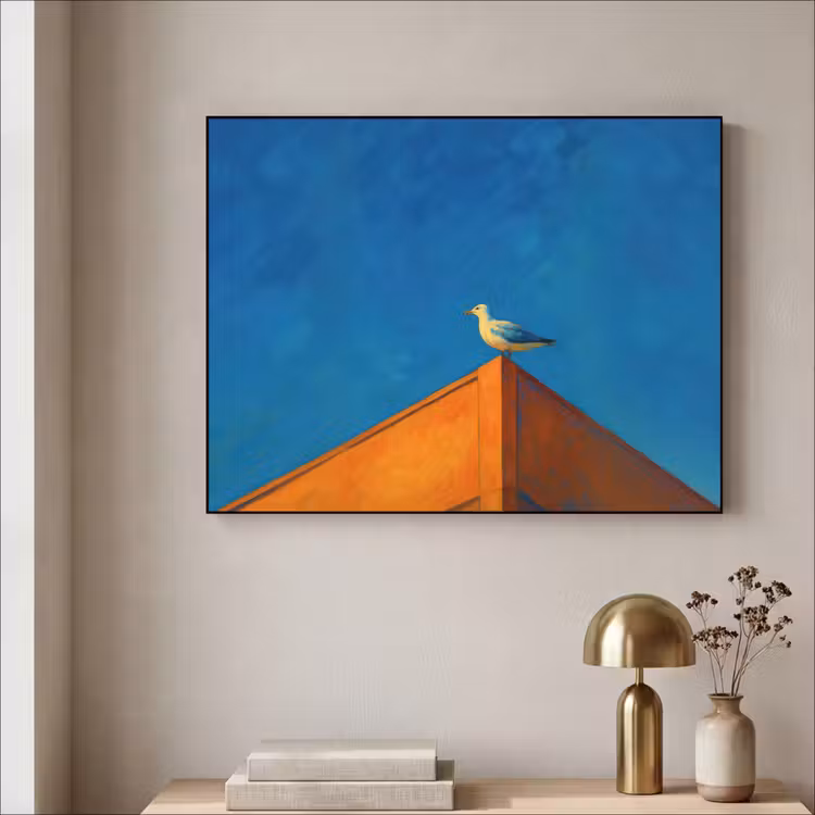 Art Frame - Meeuw - Gebouw - Lucht - Geschilderd — 5