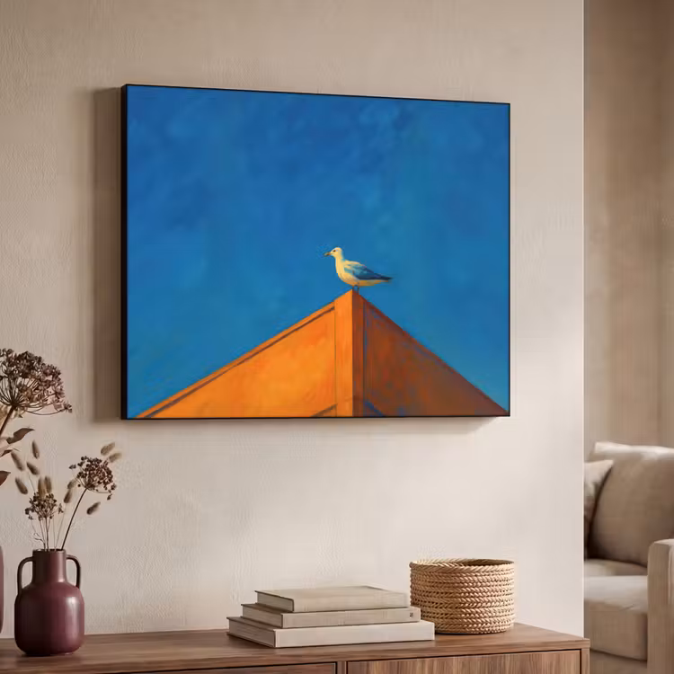Art Frame - Meeuw - Gebouw - Lucht - Geschilderd — 7